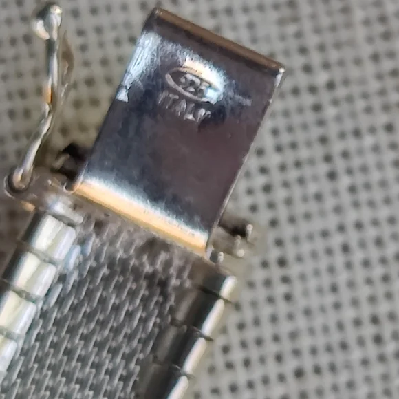 Vintage Thick Sterling Italy Bracelet - Picture 7 of 10